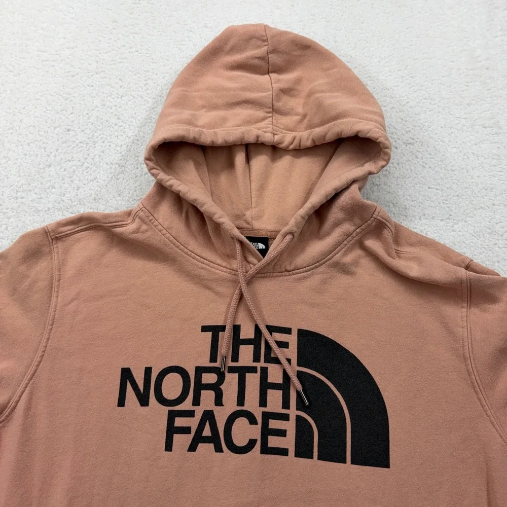 The North Face Mens XL Half Dome Pullover Hoodie Pink‎ Clay Logo Fleece NF0A4M4B